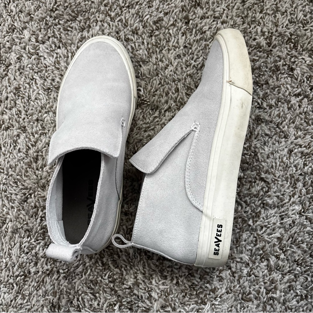 SeaVees Light Gray Suede Slip-On Sneakers hunigton model nwot suede